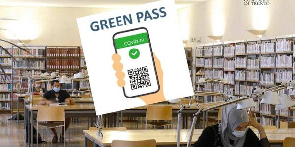 Immagine decorativa per il contenuto Accesso in biblioteca con "Green pass rafforzato"