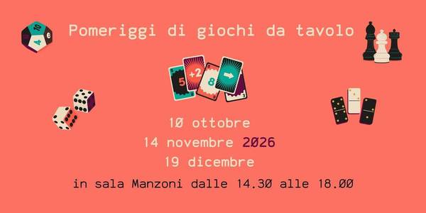 Immagine decorativa per il contenuto Pomeriggi di giochi da tavolo
