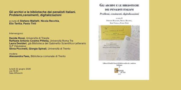 Immagine decorativa per il contenuto Gli archivi e le biblioteche dei penalisti italiani. Problemi, censimenti, digitalizzazioni