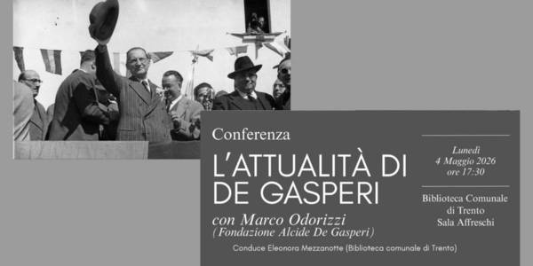 Immagine decorativa per il contenuto L'attualità di De Gasperi